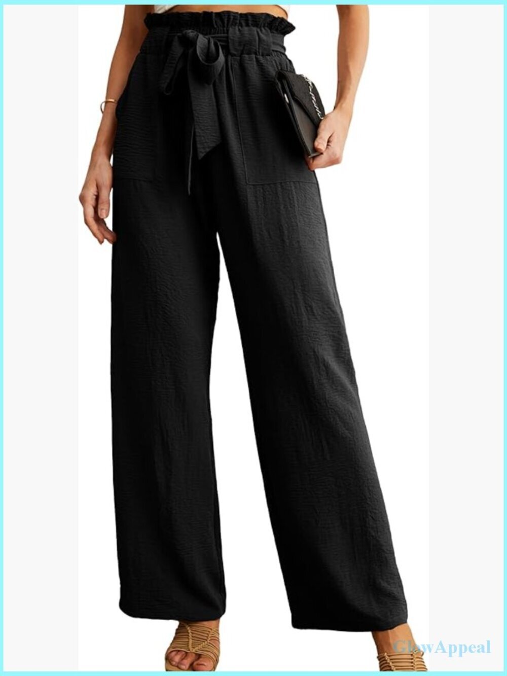 High Waist Wide Leg Palazzo Pants with Pockets